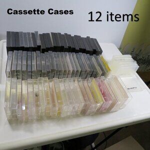 Cassette Plastic Cases 1980s - 1990s (12) items for $6 (send message)